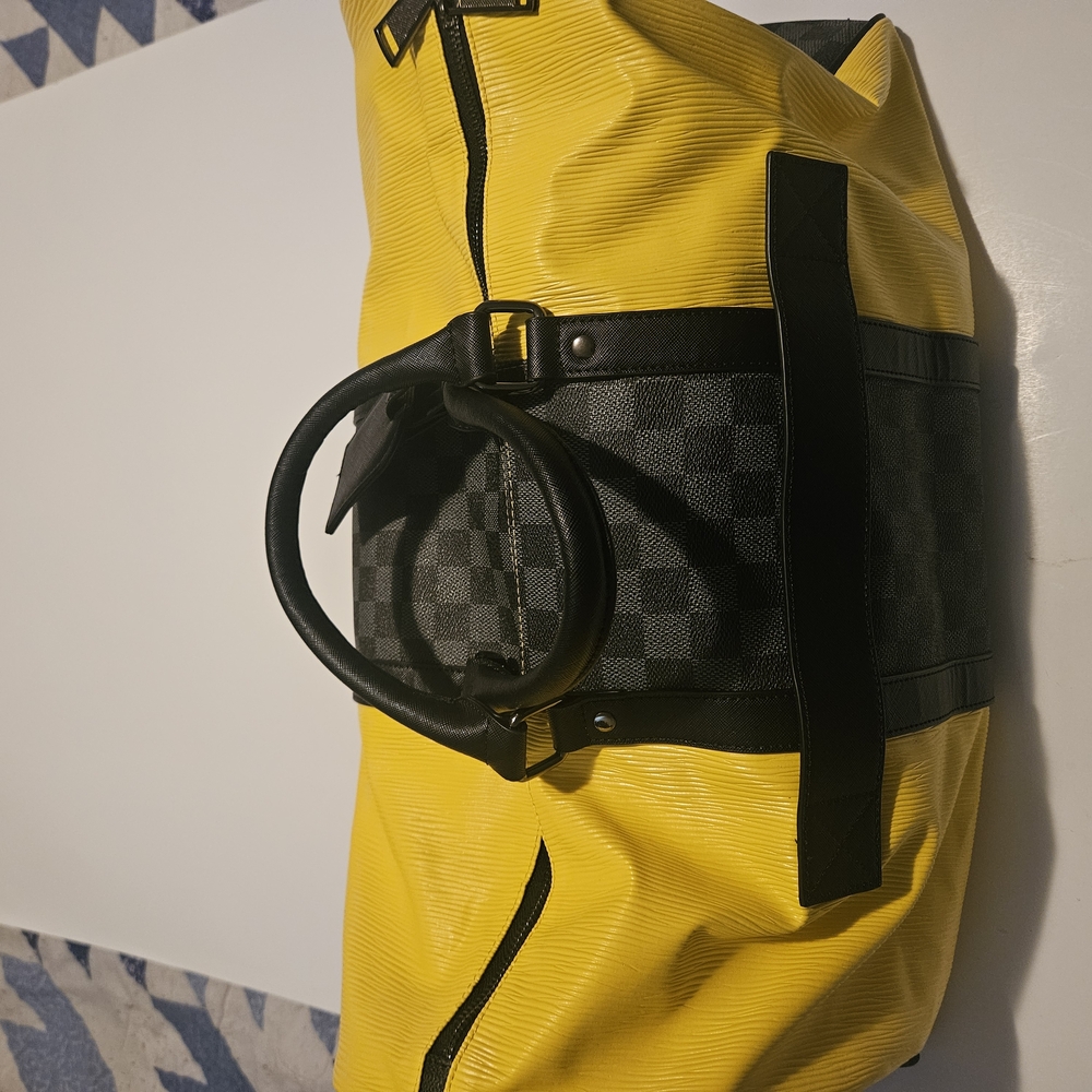 Yellow and Black Checkered Tote Bag